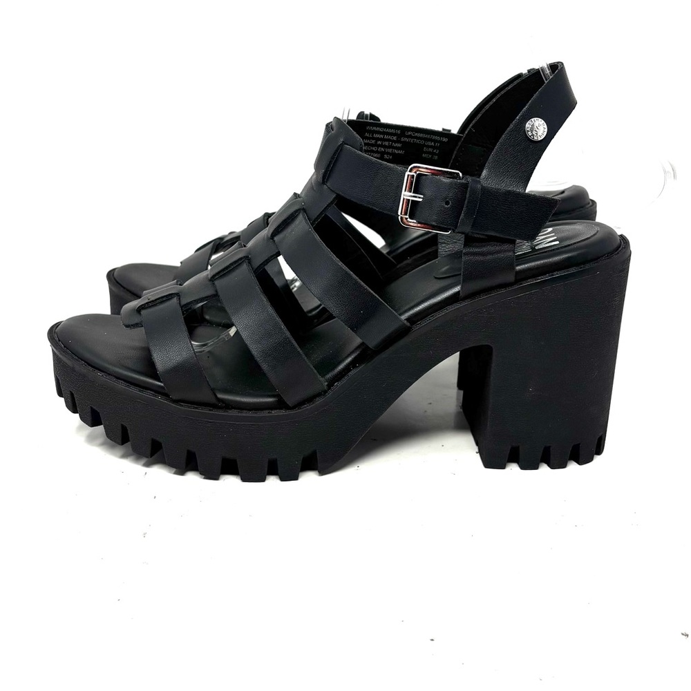 Steve Madden Black Chunky Heel Sandals